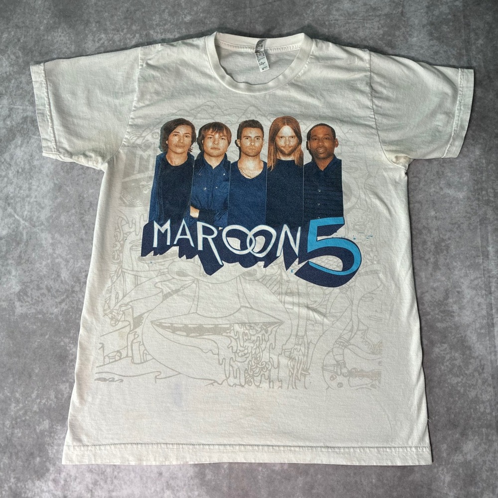2013 Maroon 5 North America Tour T-Shirt Mens Medium White American Apparel USA